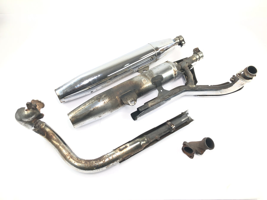 Yamaha XVS 650 4VR [1997] - Eksosanlegg, lyddemper bak, manifold komplett