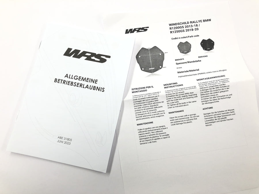 BMW R 1200/1250 GS [forskjellige år] - WRS frontrute matt sort så god som ny