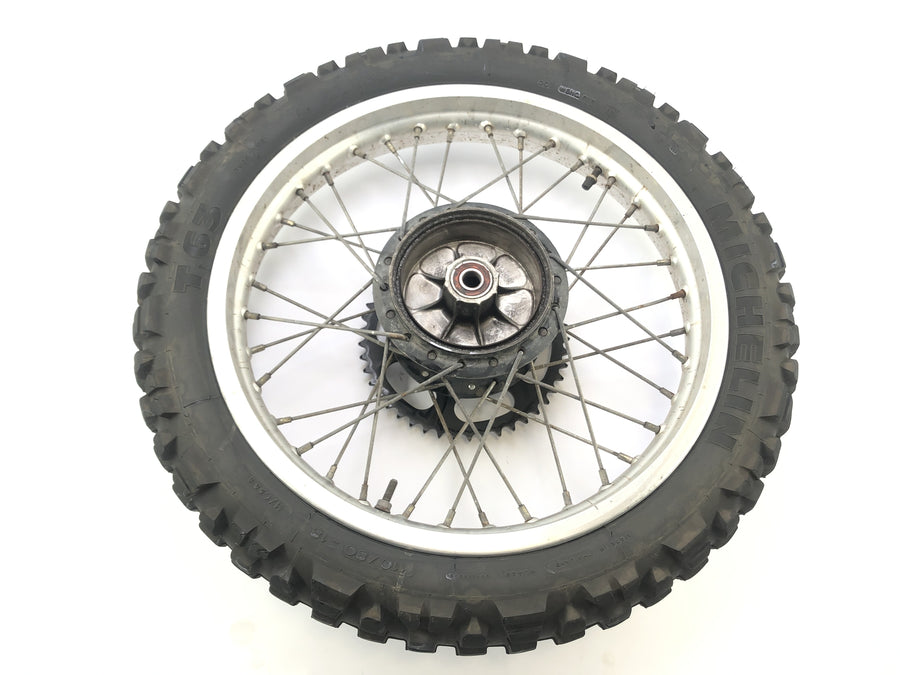 Yamaha XT 350 3YT / 55V [1990] - Bakhjulskran med kjedehjul på baksiden