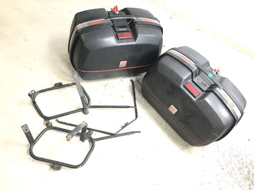 Honda XRV 750 Africa Twin RD04 [1990] - Koffertsett med holder og nøkkelsideveske GIVI Monokey