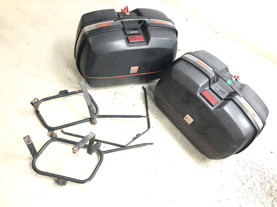 Honda XRV 750 Africa Twin RD04 [1990] - Koffertsett med holder og nøkkelsideveske GIVI Monokey