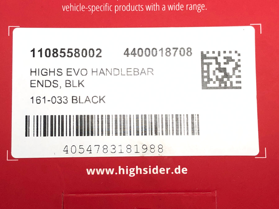 Honda CB 650 R RH02 - styreender styrevekter styreplugger svart highsider