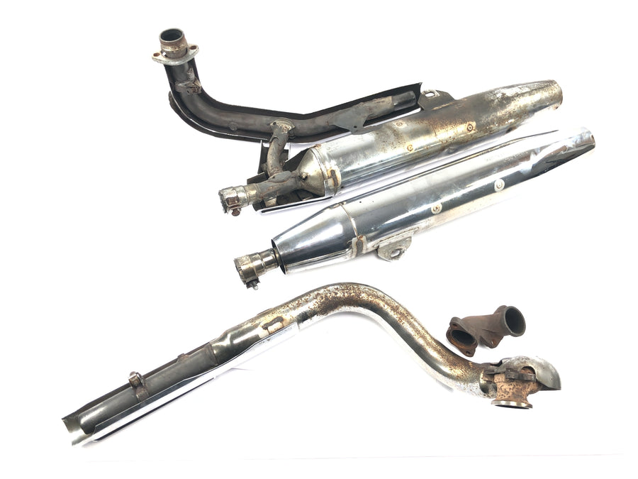 Yamaha XVS 650 4VR [1997] - Eksosanlegg, lyddemper bak, manifold komplett