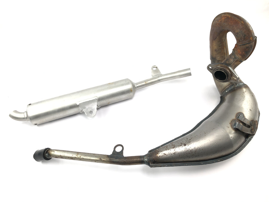 Yamaha DT 125 R DE03 [2000] - Eksosanlegg Giannelli eksosmanifold bakre lyddemper endepotte