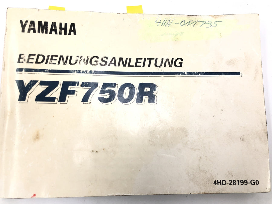 Yamaha YZF 750 R 4HN [1995] - Bruksanvisning manual bruksanvisning