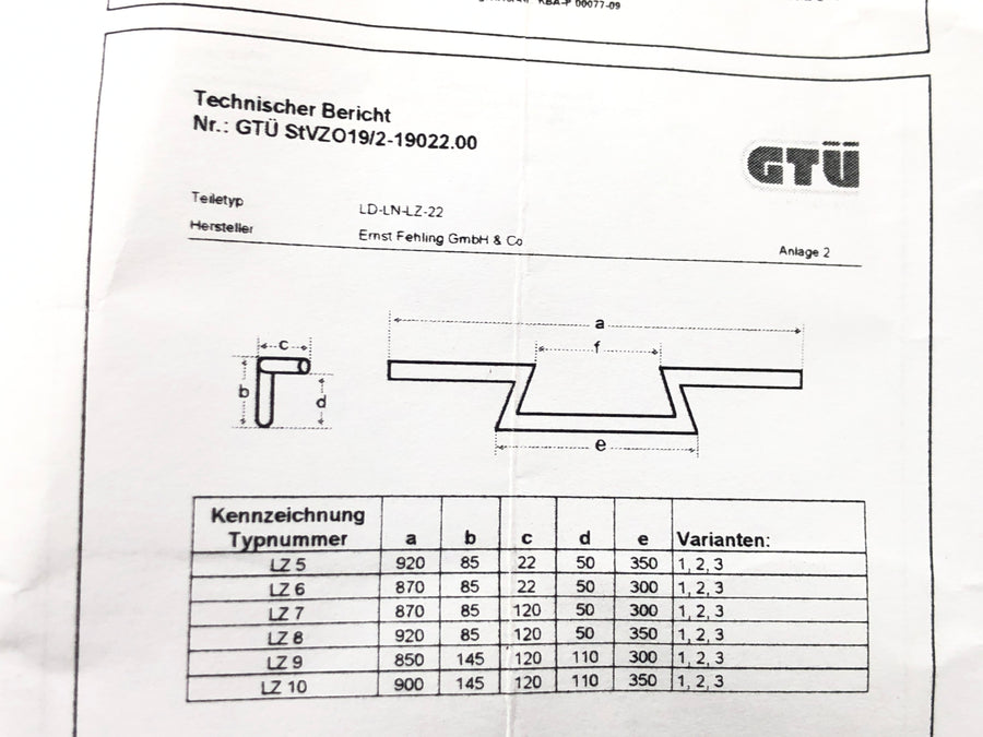 Motorsykkelstyre - Styre Fehling LZ7 Z-styre 870 mm bred sort 22mm