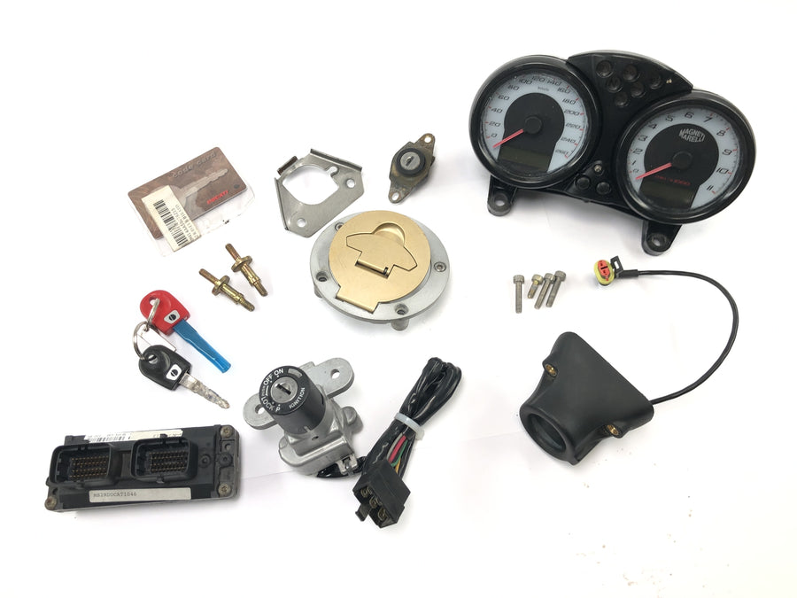 Ducati Monster SR2 800 M4 [2006] - Låsesett med startsperre tenningslås speedometer cockpit