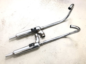 Kawasaki W 650 EJ650A [1999] - Eksosanlegg, endepotte, manifold eksosanlegg venstre og høyre - 0