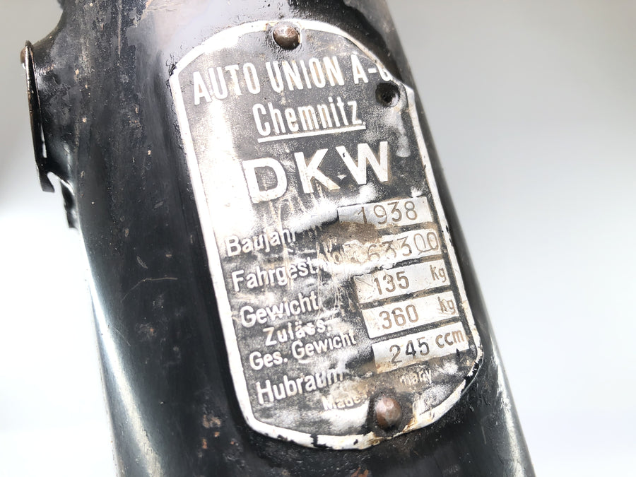 DKW NZ 250 [1938] - ramme uten papirer