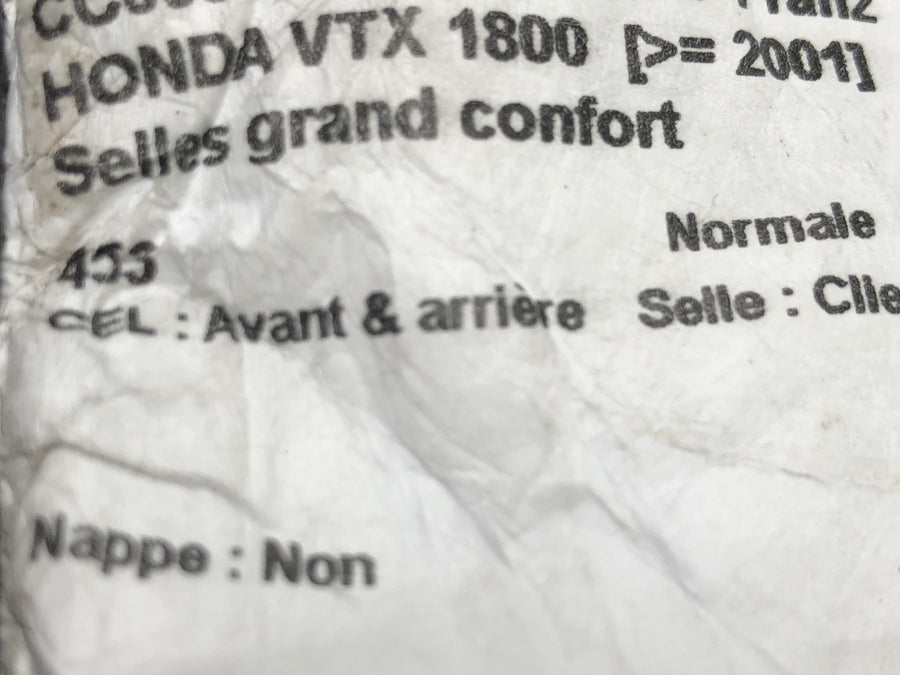 Honda VTX 1800 SC46 [2004] - Pillion sete, passasjersete, baksetepute