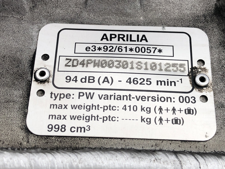 Aprilia RST 1000 Futura [2002] - Ramme med papirer