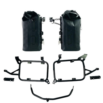 BMW F 850 GS [2018-2024] - Zwei Khali TPU-Seitentaschen 35 l – 45 l + Paar Aluminiumplatten + Aluminium-Kofferrahmen und ADV