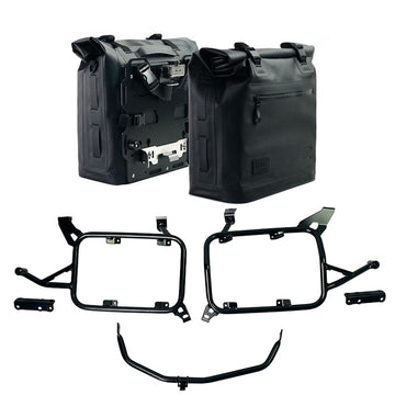 BMW F 850 GS [2018-2024] - Zwei Khali TPU-Seitentaschen 35 l – 45 l + Paar Aluminiumplatten + Aluminium-Kofferrahmen und ADV