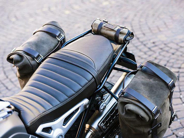 BMW R nineT 1200 Urban G/S (lav eksos) [2017-2023] - To sidevesker i skinn + dobbel ramme NineT