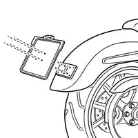 Harley Davidson Fxdrs 114 [HEINZ BIKES] – Avstandskube for skiltmontering