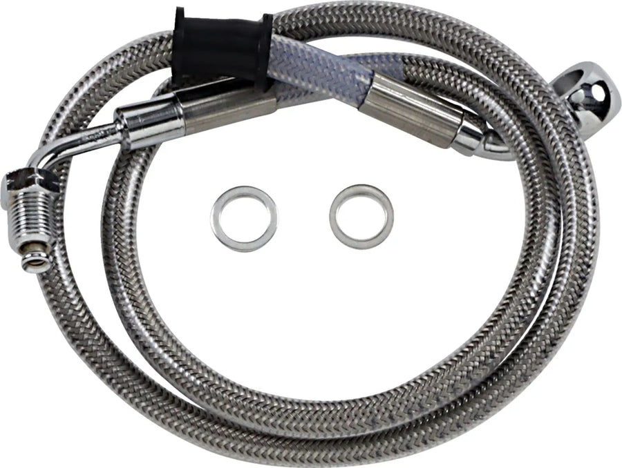 harley davidson flde [DRAG SPECIALTIES] - Forlenget bremselinje i rustfritt stål