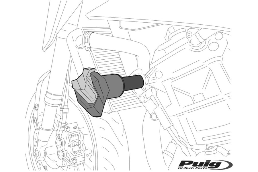 KAWASAKI NINJA 7 HYBRID [2025] – Crash Pads R19 – Svart