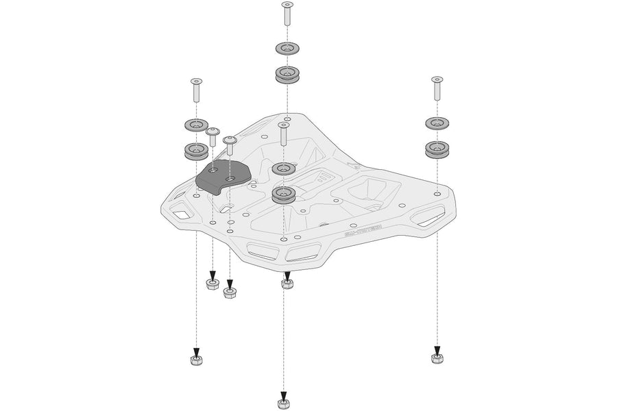 [SW-MOTECH] - Adaptersett for ADVENTURE-RACK bagasjehylle, TRAX ADV/ION/EVO, svart – bilde 3