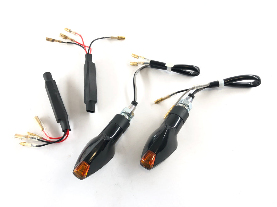 LED -blinker med motstander Black [med e -testmerket] - Yamaha Kawasaki Suzuki Ducati KTM