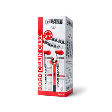 IPONE Chain Care Pack Road – kjedepleiesett med rengjøringsmiddel, spray og børste