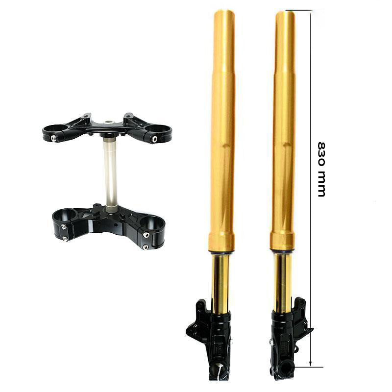 BMW R nineT 1200 Urban G/S (hoher Auspuff) [2017-2023] - Öhlins USD High Fork Kit + Unit Garagenplatten und Füße (hohe Version)