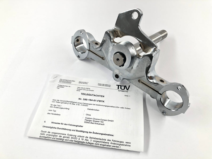 Harley Davidson FLST [1986-1990] - nedre trippelklemme for FL Softail krom