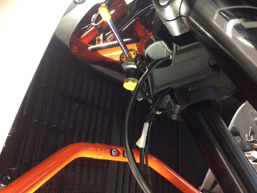 Ktm 1090 ADVENTURE [HYPERPRO] - Monteringssett for styredemper, svart (MK-KT10-B001-B)