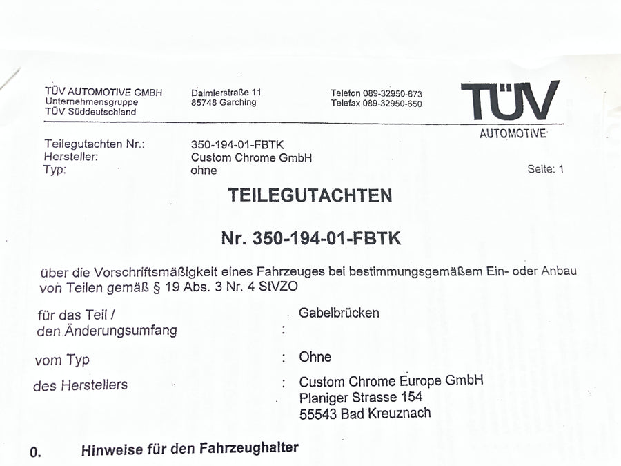 Harley Davidson FLST [1986-1990] - nedre trippelklemme for FL Softail krom