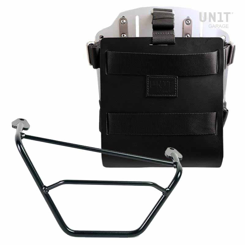 BMW R 1250 GS LC Rad [2019-2023] - Taschenhalter Aluminium mit verstellbarer Lederfront, Schnellkupplung und rechtem Rahmen