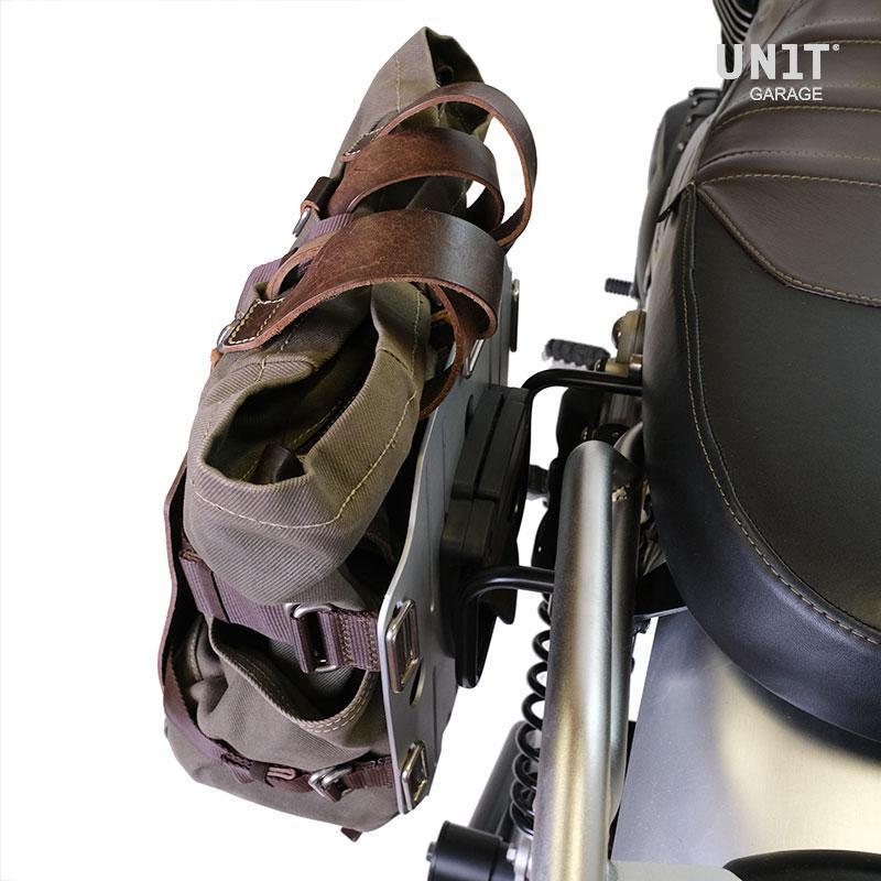 BMW R 120 G/S [2004-2012] - Alu-Taschenhalter Leder mit Schnellverschluss und Rahmen