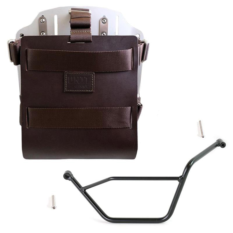 BMW R 1150 GS Adventure [2002-2006] - Alu-Taschenhalter mit Lederfront, Schnellkupplung und linkem Rahmen