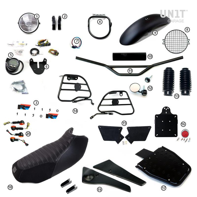 BMW R 1150 R [2000-2006] - BASIC Kit mit Rohr-Tankseitenverkleidungen