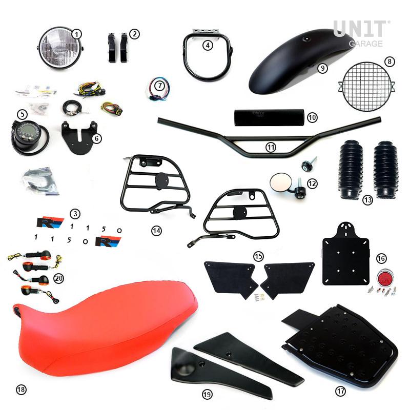 BMW R 1150 R [2000-2006] - BASIC Kit mit Rohr-Tankseitenverkleidungen