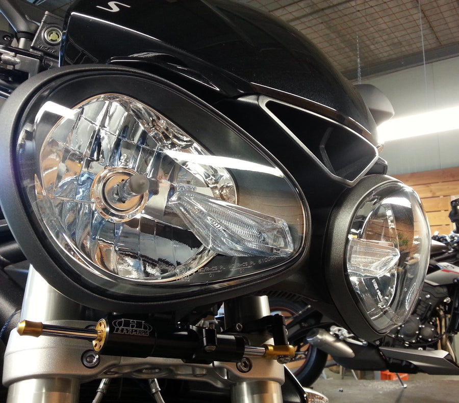 Triumph STREET TRIPLE 765, STREET TRIPLE R +2 [HYPERPRO] – Lenkungsdämpfer-Montagesatz, Schwarz (MK-TR07-B001-B)