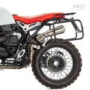 BMW R nineT 1200 Racer [2017-2020] - Paar Cult-Seitentaschen aus Canvas 40L - 50L + Paar Aluminiumplatten + Atlas Aluminium Taschenrahmen